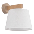 Brilagi - Επιτοίχιο φωτιστικό LATTE SABIA 1xE27/60W/230V πεύκο/λευκό