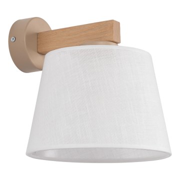 Brilagi - Επιτοίχιο φωτιστικό LATTE SABIA 1xE27/60W/230V πεύκο/λευκό