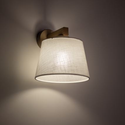 Brilagi - Επιτοίχιο φωτιστικό LATTE SABIA 1xE27/60W/230V πεύκο/λευκό