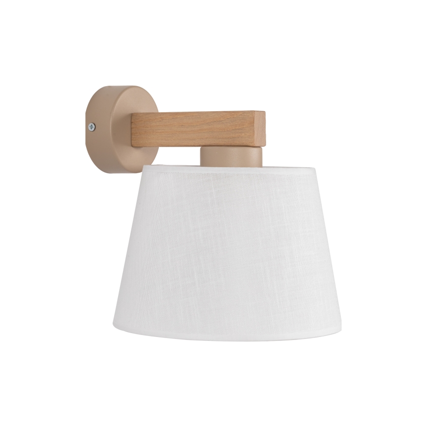Brilagi - Επιτοίχιο φωτιστικό LATTE SABIA 1xE27/60W/230V πεύκο/λευκό