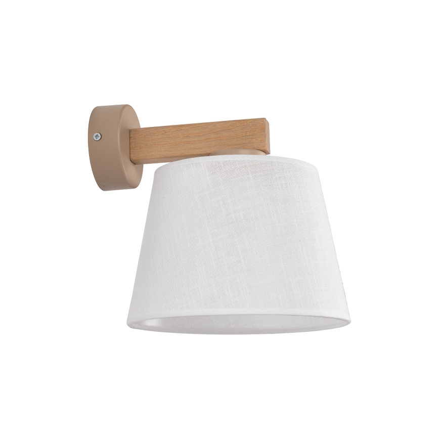 Brilagi - Επιτοίχιο φωτιστικό LATTE SABIA 1xE27/60W/230V πεύκο/λευκό