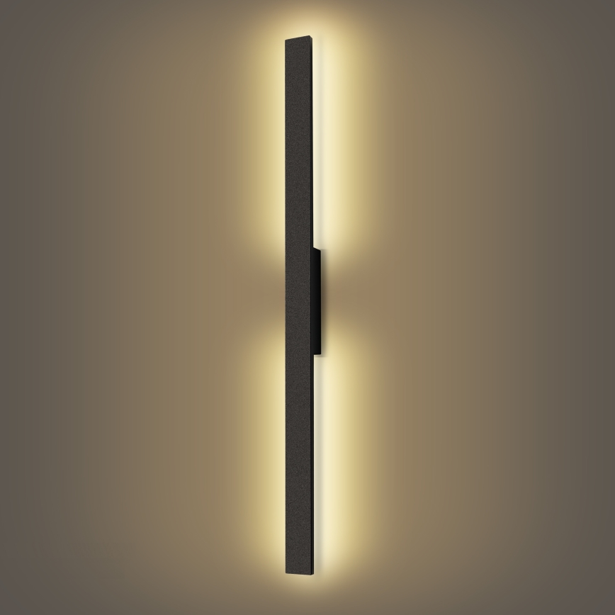 Brilagi - Επιτοίχιο φωτιστικό LED εξωτερικού χώρου LUNA LED/24W/230V 3000K IP65 100 cm μαύρο