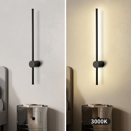 Brilagi - Εξωτερικό επιτοίχιο φωτιστικό AURA LED/12W/230V 3000K IP54 65 cm μαύρο