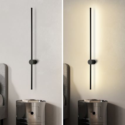 Brilagi - Εξωτερικό επιτοίχιο φωτιστικό LED AURA LED/20W/230V 4000K IP54 97 cm μαύρο