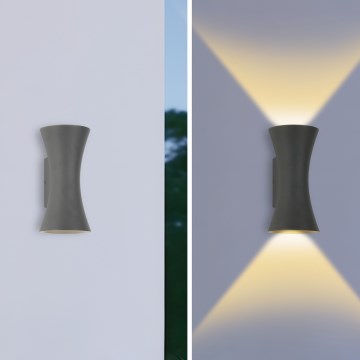 Brilagi - Επιτοίχιο φωτιστικό εξωτερικού χώρου BICON LED/10W/230V ανθρακί IP44