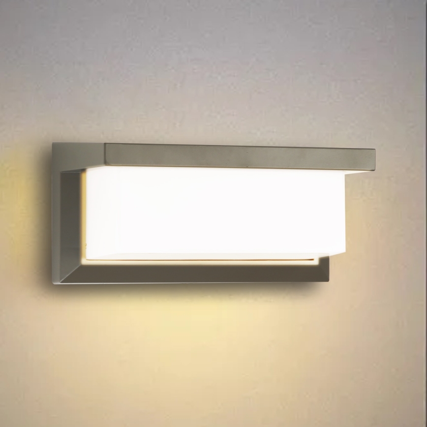 Brilagi - Επιτοίχιο φωτιστικό εξωτερικού χώρου LED BRICKY LED/12W/230V γκρι IP54
