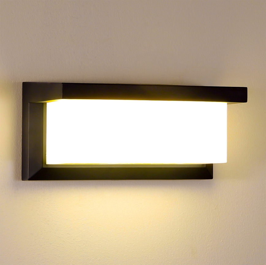 Brilagi - Επιτοίχιο φωτιστικό εξωτερικού χώρου LED BRICKY LED/12W/230V μαύρο IP54