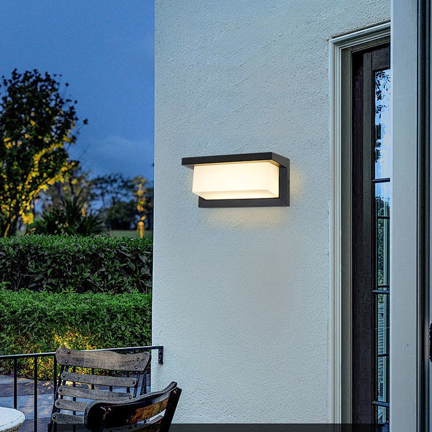Brilagi - Επιτοίχιο φωτιστικό εξωτερικού χώρου LED BRICKY LED/12W/230V μαύρο IP54