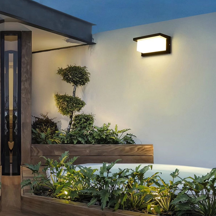 Brilagi - Επιτοίχιο φωτιστικό εξωτερικού χώρου LED BRICKY LED/12W/230V μαύρο IP54