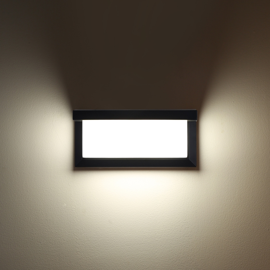Brilagi - Επιτοίχιο φωτιστικό εξωτερικού χώρου LED BRICKY LED/12W/230V μαύρο IP54