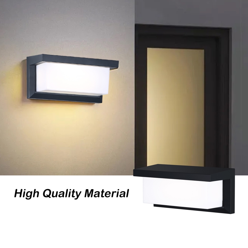Brilagi - Επιτοίχιο φωτιστικό εξωτερικού χώρου LED BRICKY LED/12W/230V μαύρο IP54