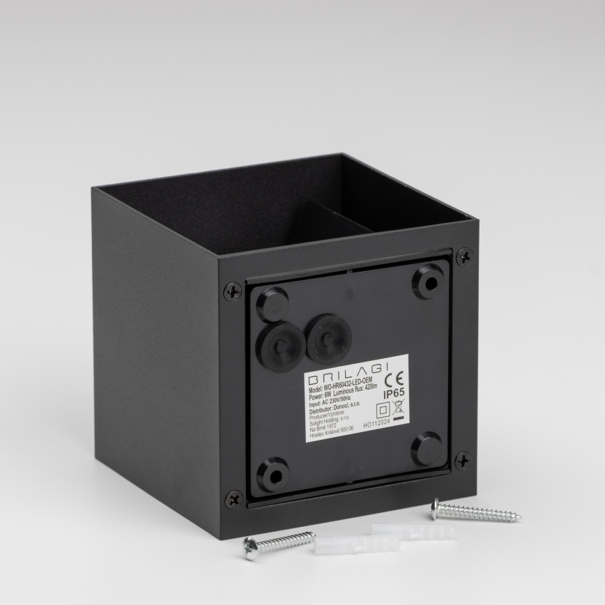 Brilagi - Επιτοίχιο φωτιστικό εξωτερικού χώρου LED CUBE LED/6W/230V IP54