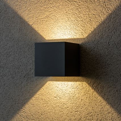 Brilagi - Επιτοίχιο φωτιστικό εξωτερικού χώρου LED CUBE LED/6W/230V ανθρακί IP54