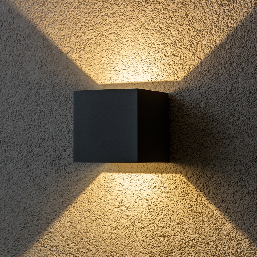 Brilagi - Επιτοίχιο φωτιστικό εξωτερικού χώρου LED CUBE LED/6W/230V ανθρακί IP54