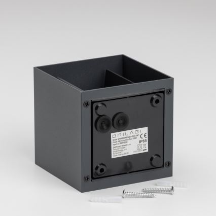 Brilagi - Επιτοίχιο φωτιστικό εξωτερικού χώρου LED CUBE LED/6W/230V ανθρακί IP54