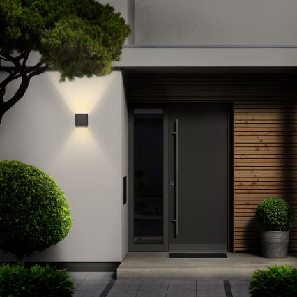 Brilagi - Επιτοίχιο φωτιστικό εξωτερικού χώρου LED CUBE LED/6W/230V ανθρακί IP54