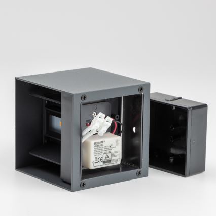 Brilagi - Επιτοίχιο φωτιστικό εξωτερικού χώρου LED CUBE LED/6W/230V ανθρακί IP54