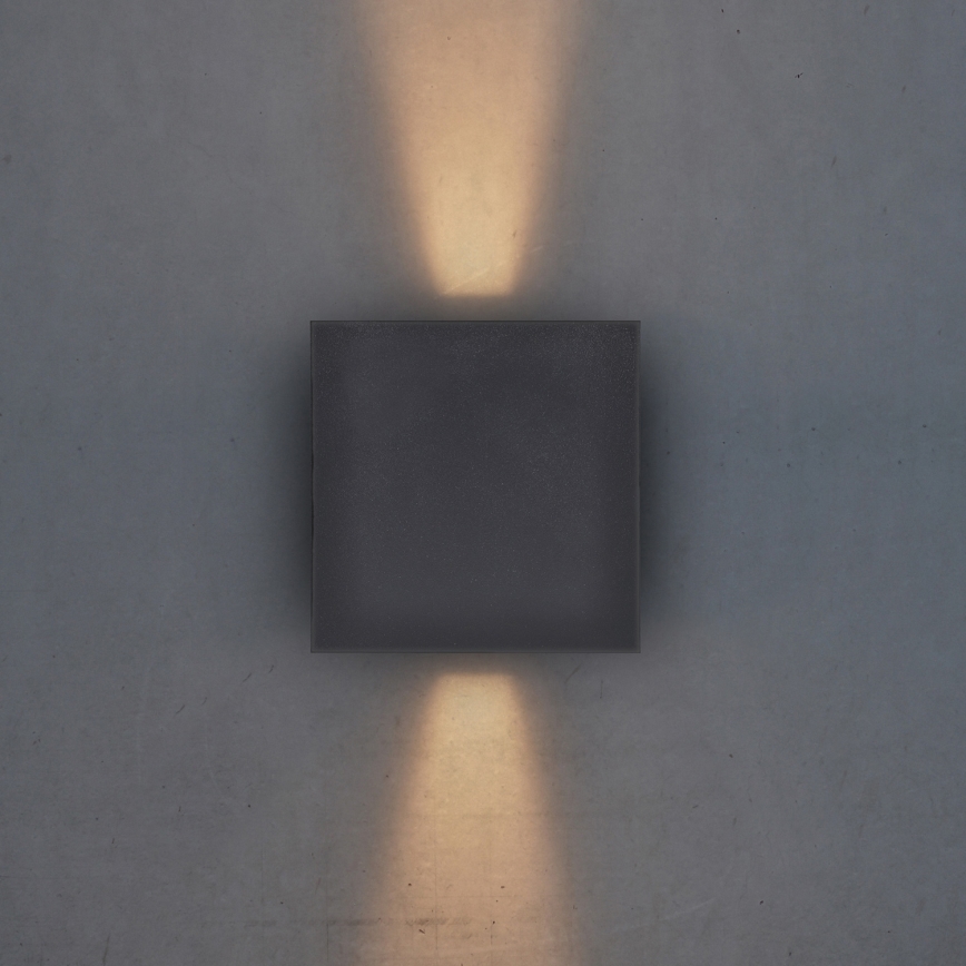 Brilagi - Επιτοίχιο φωτιστικό εξωτερικού χώρου LED CUBE LED/6W/230V ανθρακί IP54