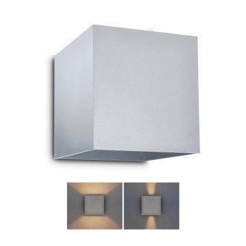 Brilagi - Επιτοίχιο φωτιστικό εξωτερικού χώρου LED CUBE LED/6W/230V γκρι IP54