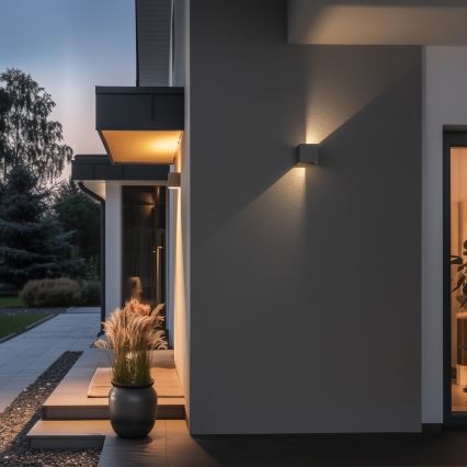 Brilagi - Επιτοίχιο φωτιστικό εξωτερικού χώρου LED CUBE LED/6W/230V γκρι IP54
