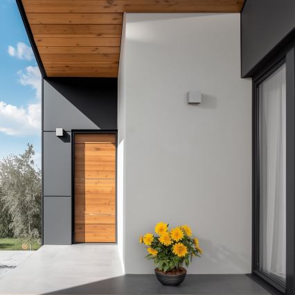 Brilagi - Επιτοίχιο φωτιστικό εξωτερικού χώρου LED CUBE LED/6W/230V γκρι IP54