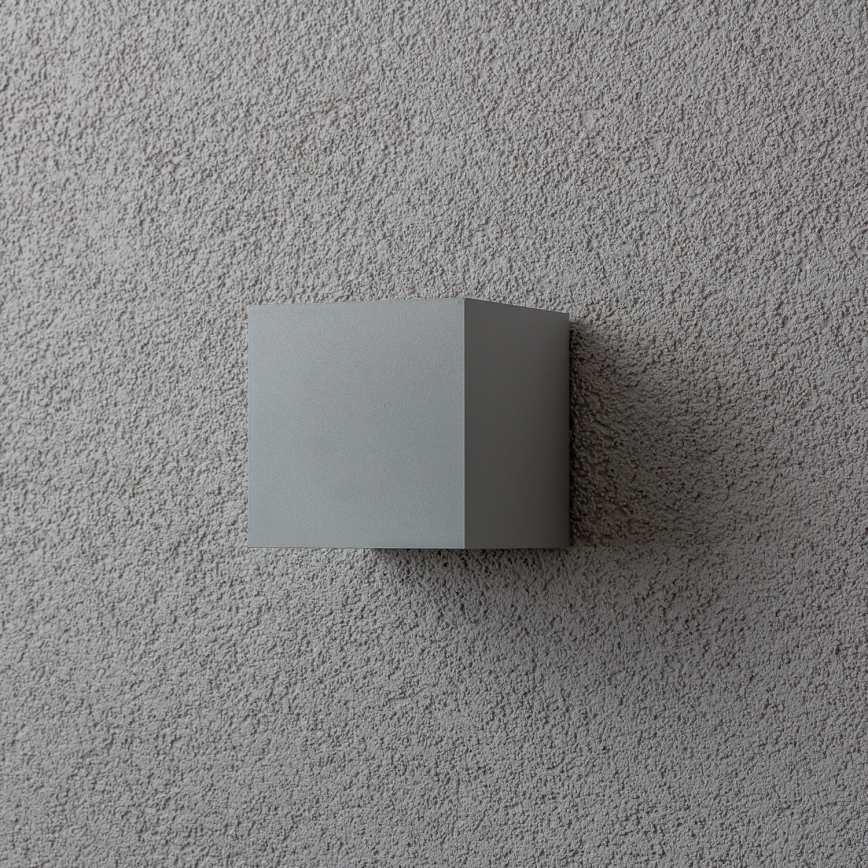Brilagi - Επιτοίχιο φωτιστικό εξωτερικού χώρου LED CUBE LED/6W/230V γκρι IP54