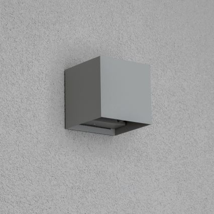 Brilagi - Επιτοίχιο φωτιστικό εξωτερικού χώρου LED CUBE LED/6W/230V γκρι IP54