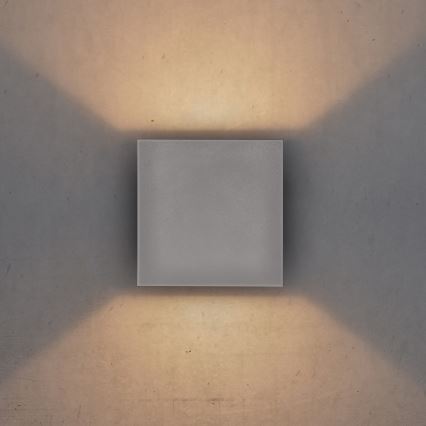 Brilagi - Επιτοίχιο φωτιστικό εξωτερικού χώρου LED CUBE LED/6W/230V γκρι IP54