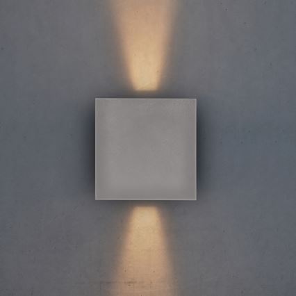 Brilagi - Επιτοίχιο φωτιστικό εξωτερικού χώρου LED CUBE LED/6W/230V γκρι IP54