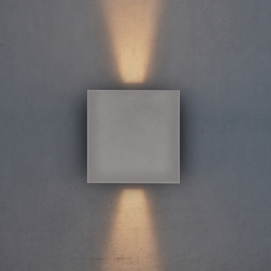 Brilagi - Επιτοίχιο φωτιστικό εξωτερικού χώρου LED CUBE LED/6W/230V γκρι IP54