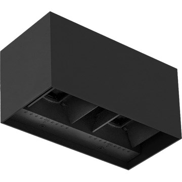 Brilagi - Επιτοίχιο φωτιστικό εξωτερικού χώρου LED DOUBLE CUBE LED/12W/230V μαύρο IP65