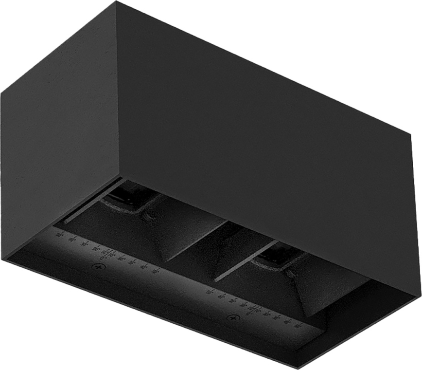 Brilagi - Επιτοίχιο φωτιστικό εξωτερικού χώρου LED DOUBLE CUBE LED/12W/230V μαύρο IP65