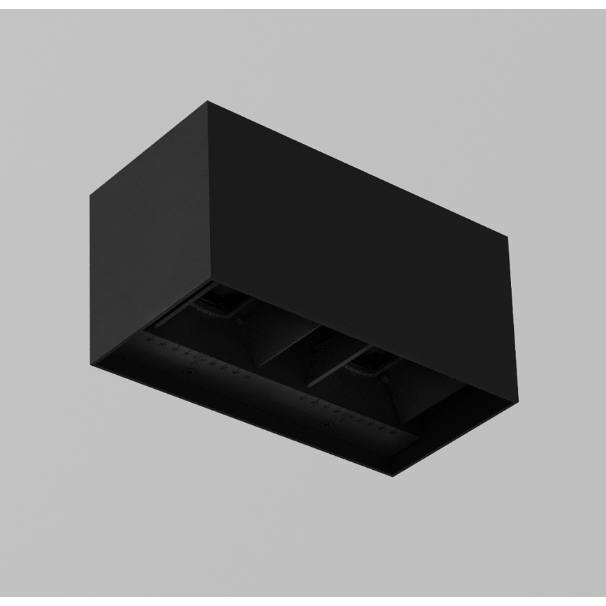 Brilagi - Επιτοίχιο φωτιστικό εξωτερικού χώρου LED DOUBLE CUBE LED/12W/230V μαύρο IP65
