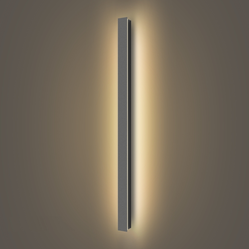 Brilagi - Επιτοίχιο φωτιστικό εξωτερικού χώρου LED LINEAR, 22W, 230V, 3000K, IP65, 100 cm, ανθρακί