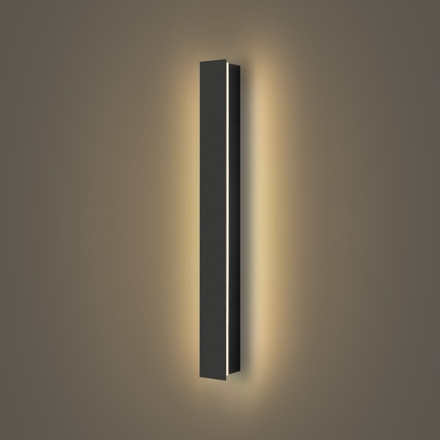 Brilagi - Επιτοίχιο φωτιστικό εξωτερικού χώρου LED LINEAR LED/12W/230V 3000K IP65 50 cm μαύρο