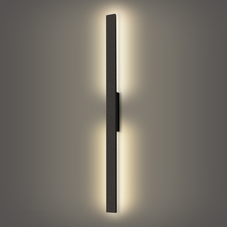 Brilagi - Επιτοίχιο φωτιστικό εξωτερικού χώρου LED LUNA LED/24W/230V 4000K IP65 100 cm μαύρο