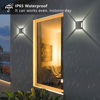 Brilagi - Επιτοίχιο φωτιστικό εξωτερικού χώρου LED QUADRAY LED/4W/230V ανθρακί IP65