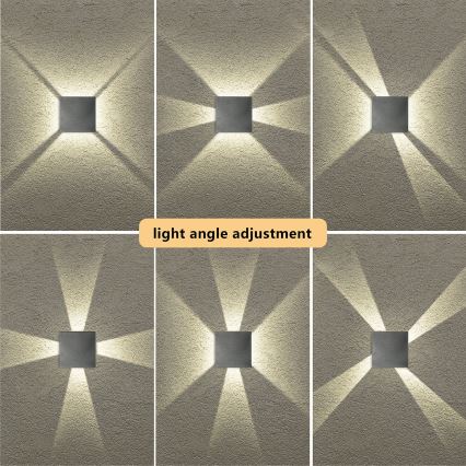 Brilagi - Επιτοίχιο φωτιστικό εξωτερικού χώρου LED QUADRAY LED/4W/230V ανθρακί IP65