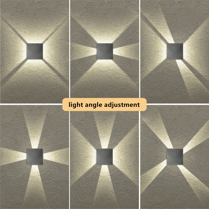 Brilagi - Επιτοίχιο φωτιστικό εξωτερικού χώρου LED QUADRAY LED/4W/230V ανθρακί IP65