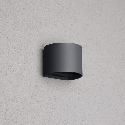 Brilagi - Επιτοίχιο φωτιστικό εξωτερικού χώρου LED RONDO LED/6W/230V ανθρακί IP54