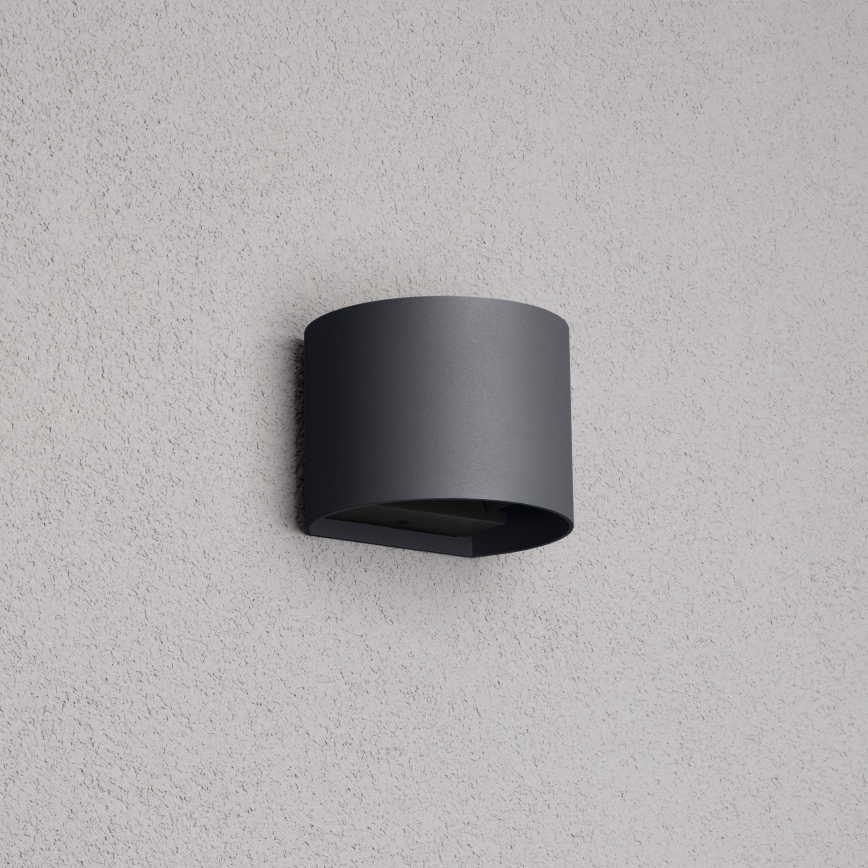 Brilagi - Επιτοίχιο φωτιστικό εξωτερικού χώρου LED RONDO LED/6W/230V ανθρακί IP54