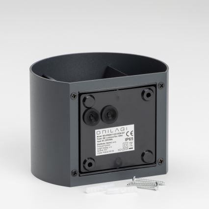 Brilagi - Επιτοίχιο φωτιστικό εξωτερικού χώρου LED RONDO LED/6W/230V ανθρακί IP54