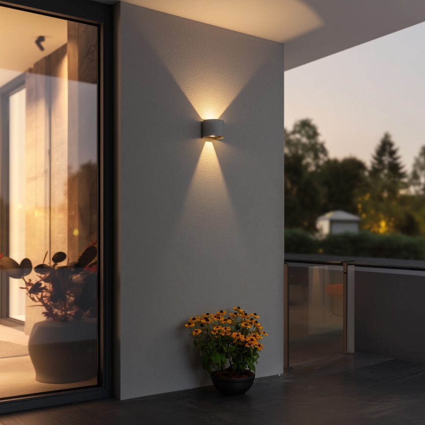 Brilagi - Επιτοίχιο φωτιστικό εξωτερικού χώρου LED RONDO LED/6W/230V γκρι IP54