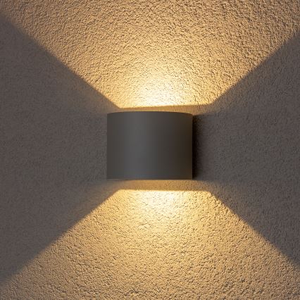 Brilagi - Επιτοίχιο φωτιστικό εξωτερικού χώρου LED RONDO LED/6W/230V γκρι IP54