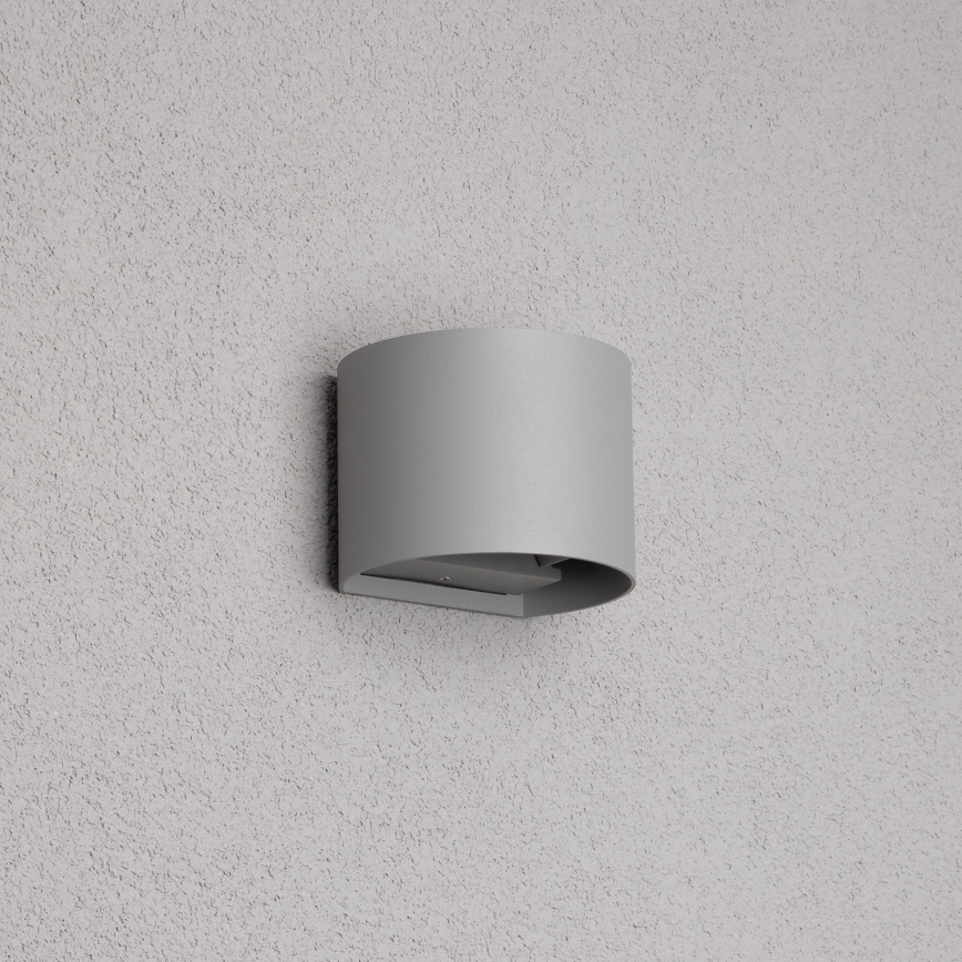 Brilagi - Επιτοίχιο φωτιστικό εξωτερικού χώρου LED RONDO LED/6W/230V γκρι IP54