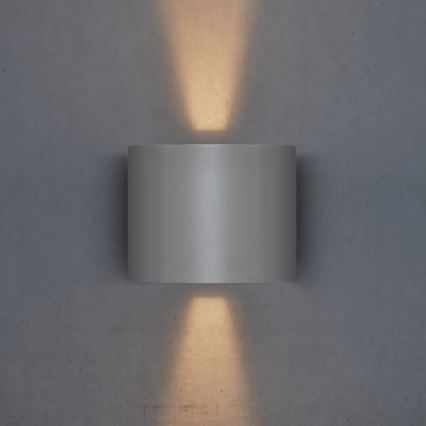Brilagi - Επιτοίχιο φωτιστικό εξωτερικού χώρου LED RONDO LED/6W/230V γκρι IP54
