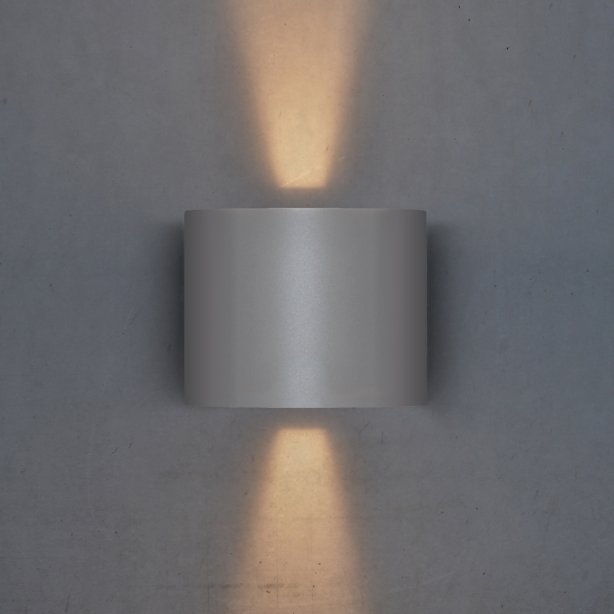 Brilagi - Επιτοίχιο φωτιστικό εξωτερικού χώρου LED RONDO LED/6W/230V γκρι IP54