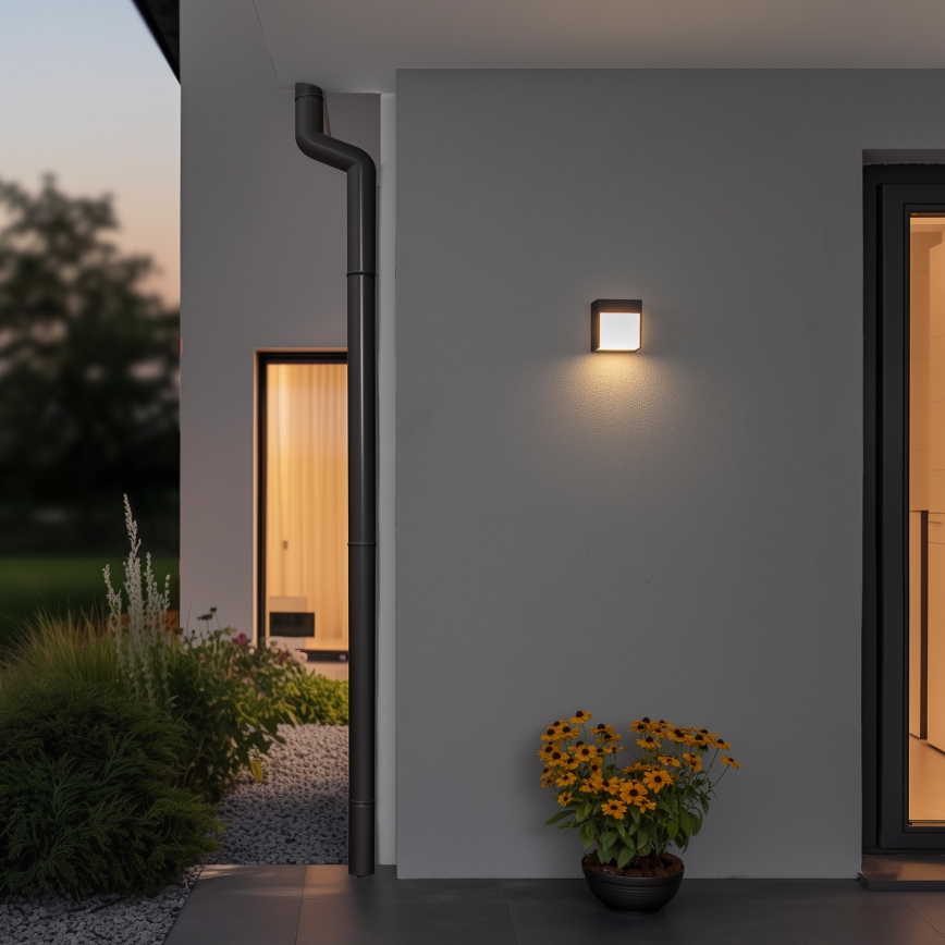 Brilagi - Επιτοίχιο φωτιστικό εξωτερικού χώρου LED TERNI LED/12W/230V ανθρακί IP44