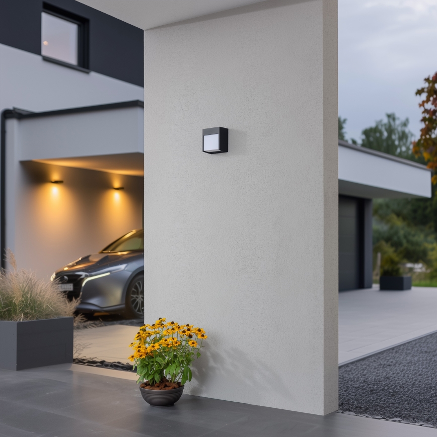 Brilagi - Επιτοίχιο φωτιστικό εξωτερικού χώρου LED TERNI LED/12W/230V ανθρακί IP44