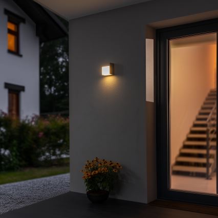 Brilagi - Επιτοίχιο φωτιστικό εξωτερικού χώρου LED TERNI LED/12W/230V γκρι IP44